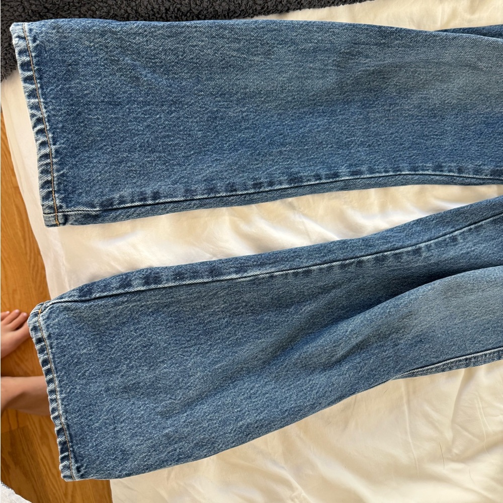 Agolde High Rise Blue Jeans - Picture 2 of 3